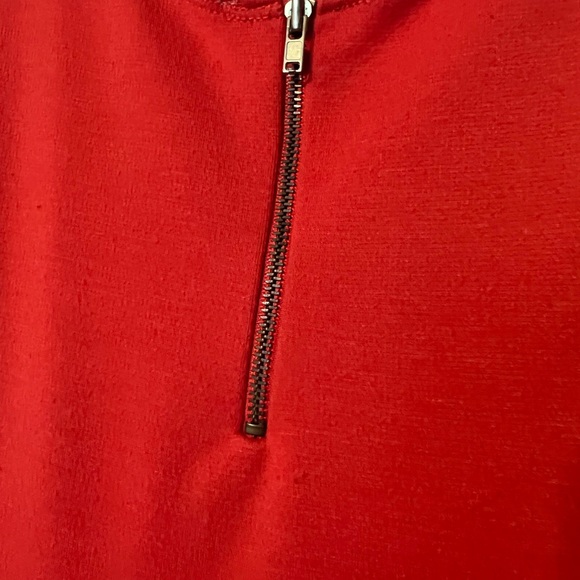 Forever 21 orange coral red sleeveless dress with zipper pleated medium - Picture 8 of 8